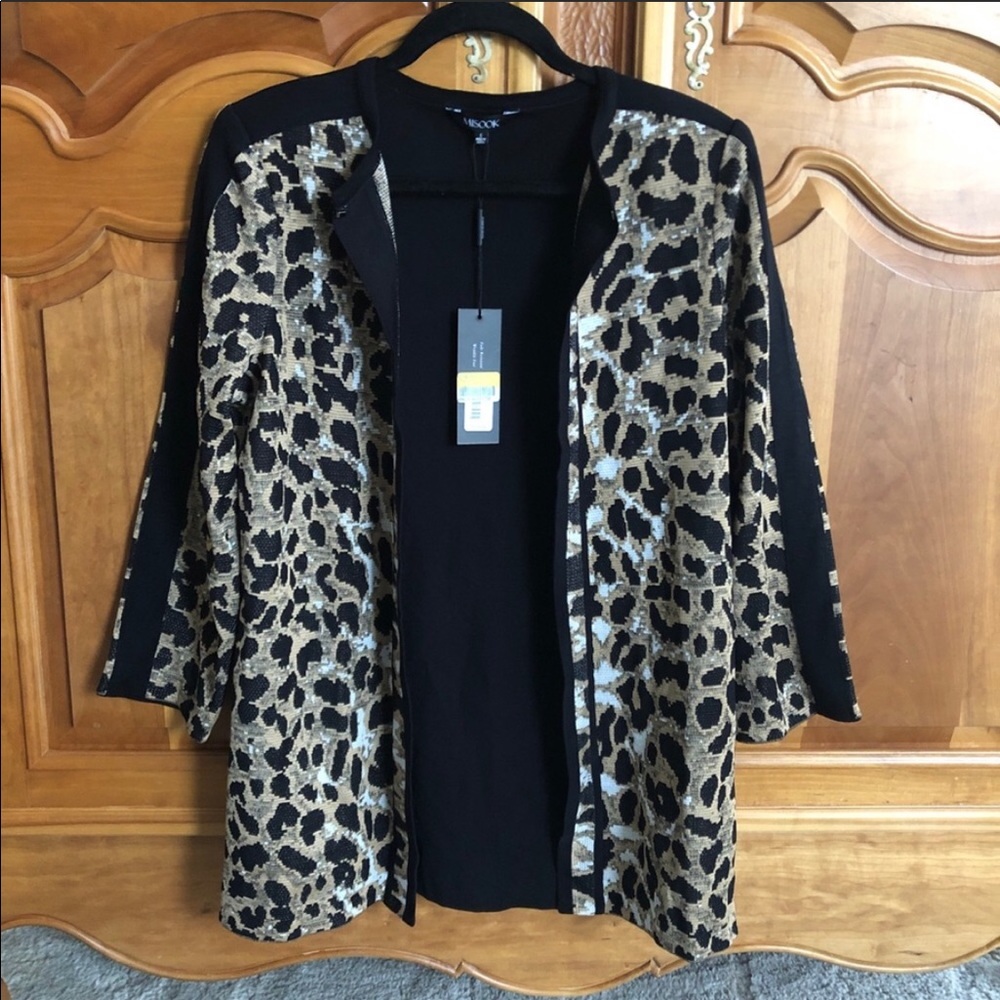 Misook Animal Print Long Jacket - Picture 3 of 5